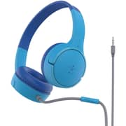 Belkin SoundForm Mini AUD004BTBL Wired Over Ear Kids Headphone Blue