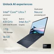 Asus Zenbook 14 OLED Laptop - 1st Series / Intel Core Ultra 7 - 155H / 14inch 3K OLED / 1TB SSD / 16GB RAM / Intel Arc Graphics / Win11 Home / Blue / English & Arabic Keyboard - ‎UX3405MA-OLEDU7B