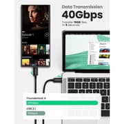 Ugreen USB-C 100WPD 40gbps Thunderbolt 4 Cable 0.8m Black