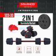 Sparnod Fitness 2-in-1 Dumbbells/Barbells Set 30kg SCD-30