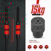 Sparnod Fitness 2-in-1 Dumbbells/Barbells Set 15kg SCD-15