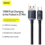 Baseus Unbreakable Fast Charging USB To Type C Cable 1m Black