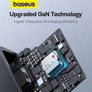 Baseus GaN5 Pro Type-C + USB-A Fast Charging Adapter 1m Black