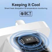 باسيوس GaN5 النوع-C محول شاحن سريع بمنفذ واحد أبيض