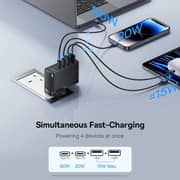 Baseus GaN5 Pro Type C And USB-A Wall Charger 1m Black