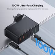 Baseus GaN5 Pro Type C And USB-A Wall Charger 1m Black