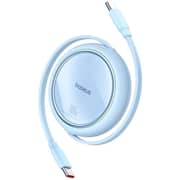Baseus Free2Draw Mini Retractable Type C to Type C Fast Charging Data Cable 1m Blue