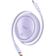 Baseus Free2Draw Mini Retractable Type C to Type C Fast Charging Data Cable 1m Purple
