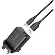 Riversong Dual Port Wall Charger With Type-C Cable 1m Black