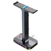 Havit RGB Gaming Dual Headset Stand Black