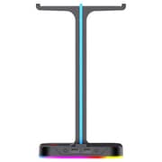 Havit RGB Gaming Dual Headset Stand Black