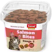 Sanal Cats Salmon Bites Omega 3 Treats 75g (Pack of 1pc)