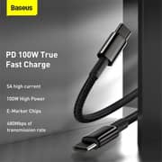 Baseus Tungsten Gold USB-C To USB-C Cable 1m Black