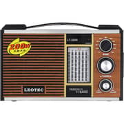 Leotec FM/AM/MW1/MW2 - LT. 2009 Classic Wood Shape Radio, Brown