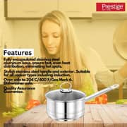 Prestige Stainless Steel Cov Sauce Pan 16cm
