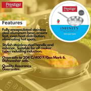 برستيج إنفينيتي مقلاة مفتوحة ستانلس ستيل 20 سم