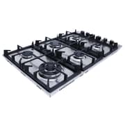Purity Built-In Gas Hob 6 Eyes Heavy Duty Grids 90 cm, Stainless Steel- HPT903S