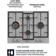 Millen 65cm Built-in 4 Burner Gas Hob Stainless Steel MGH 6501 IX