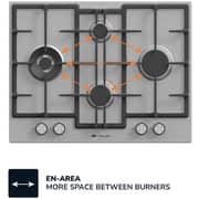 Millen 65cm Built-in 4 Burner Gas Hob Stainless Steel MGH 6501 IX