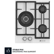 Millen 65cm Built-in 4 Burner Gas Hob White Glass Finish MGHG 6502 WH