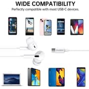 Choetech A011 Wired In Ear Headphone White