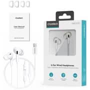 Choetech A011 Wired In Ear Headphone White