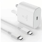 E-Den USB-C Charger With USB-C Cable 1m White