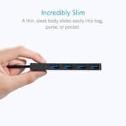 Anker 4 Port Ultra Slim Data Hub 2ft Black