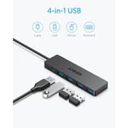 Anker 4 Port Ultra Slim Data Hub 2ft Black