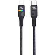 Totu 2-in-1 Charging Cable 1.5m Black