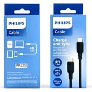 Philips Fast Charging USB-C To USB-C Cable 1.2m Black - DLC6541CB/00