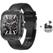 Swiss Military Alps 2 1.85″ Display Smartwatch with Victor 3 Wireless Earbuds - Gun Metal