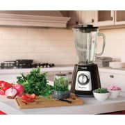 Moulinex Blendforce Blender, 800 W, Glass Jar 1.75 Liters, Grinder and Grater, Black - LM4358EG