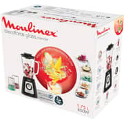 Moulinex Blendforce Blender, 800 W, Glass Jar 1.75 Liters, Grinder and Grater, Black - LM4358EG