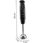 Moulinex Optichef Hand Blender, 1000 Watt, 15 Functions, 800 ML Chopper, Whisk, Black - DD6552EG