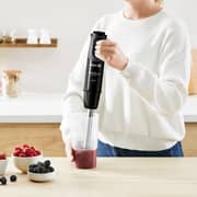 Moulinex Optichef Hand Blender, 1000 Watt, 15 Functions, 800 ML Chopper, Whisk, Black - DD6552EG