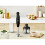 Moulinex Optichef Hand Blender, 1000 Watt, 15 Functions, 800 ML Chopper, Whisk, Black - DD6552EG
