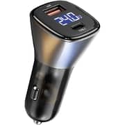 وي-وو دوال بورت USB + النوع-C PD شاحن سيارة رمادي