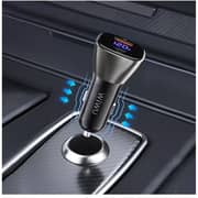 وي-وو دوال بورت USB + النوع-C PD شاحن سيارة رمادي