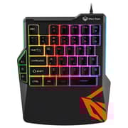 Meetion Wired One-Handed Keyboard Black