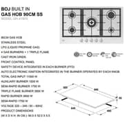 BOJ Built In 5 Burner Gas Hob GH-4190 X