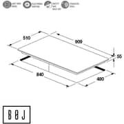 BOJ Built In 5 Burner Gas Hob GH 4191X