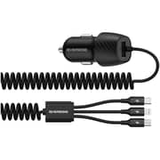 Riversong Safari C2 3-in-1 Built In Cable Car Charger 1.8m Black