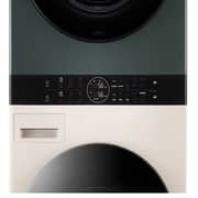 LG WashTower 13 Kg /10 Kg with AI Direct Drive & DUAL Inverter Heat Pump, Fully Automatic Front-Loading Washing Machine and Dryer (FWT1310BG) with Wi-Fi & Central Control Panel / Beige & Green