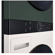 LG WashTower 13 Kg /10 Kg with AI Direct Drive & DUAL Inverter Heat Pump, Fully Automatic Front-Loading Washing Machine and Dryer (FWT1310BG) with Wi-Fi & Central Control Panel / Beige & Green