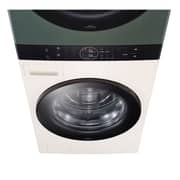 LG WashTower 13 Kg /10 Kg with AI Direct Drive & DUAL Inverter Heat Pump, Fully Automatic Front-Loading Washing Machine and Dryer (FWT1310BG) with Wi-Fi & Central Control Panel / Beige & Green