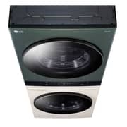 LG WashTower 13 Kg /10 Kg with AI Direct Drive & DUAL Inverter Heat Pump, Fully Automatic Front-Loading Washing Machine and Dryer (FWT1310BG) with Wi-Fi & Central Control Panel / Beige & Green