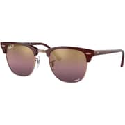 Rayban Clubmaster Chromance Polished Rose Gold Square Sunglasses For Women RB3016