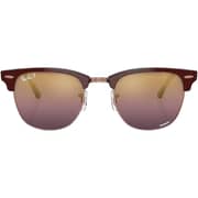 Rayban Clubmaster Chromance Polished Rose Gold Square Sunglasses For Women RB3016