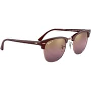 Rayban Clubmaster Chromance Polished Rose Gold Square Sunglasses For Women RB3016